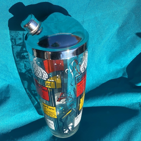 Vintage glass cocktail shaker - Picture 3 of 4